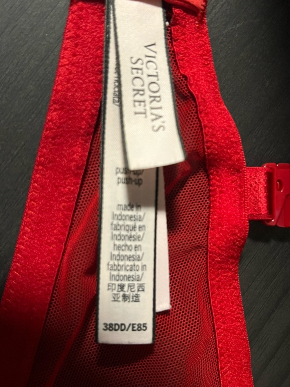 Victoria's Secret Red Lace Push-Up Bra-38DD - Picture 5 of 6
